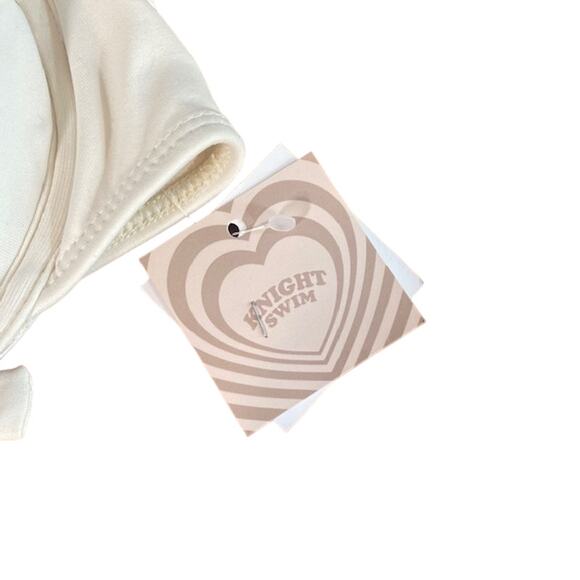 Knight White Adjustable Strap Tie Back Summer Beachy Bikini Top Women Sz L - Picture 5 of 11